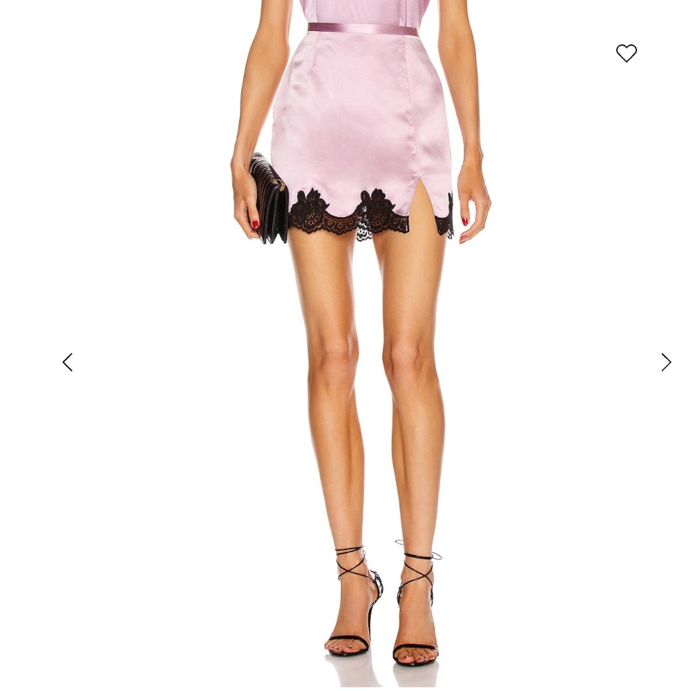 Silk skirt with lace trim Fleur du Mal